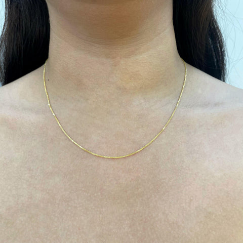 Cadena Italy Mini Franco Oro amarillo 18k 1,55 Gr / 0,8 mm / 50 Cm *