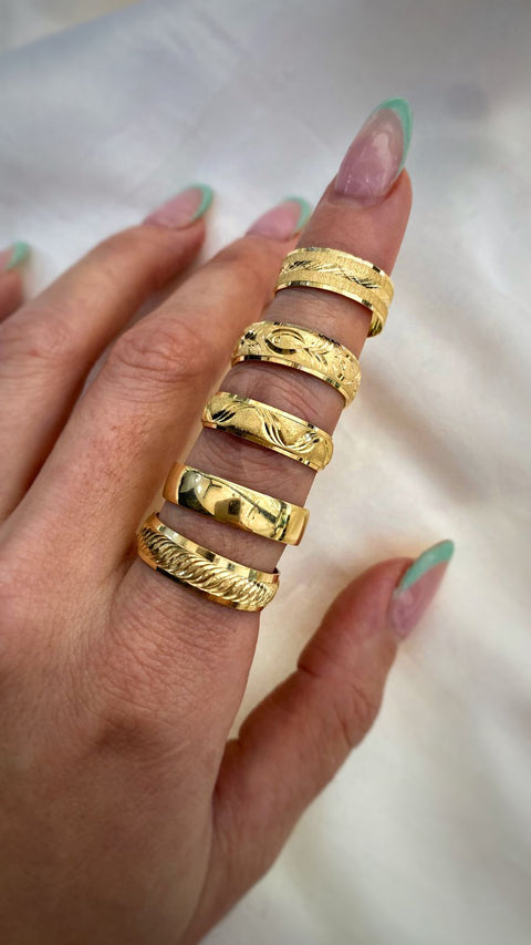 Anillo Argolla Lisa Oro amarillo 18k / Talla 11 1/2 / 3,16 Gr