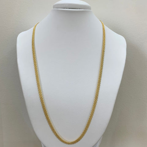 Cadena Italy China Especial DOBLE CARRIL Oro amarillo 18k +1 / 7,15 Gr / 4,5 mm / 60 Cm *