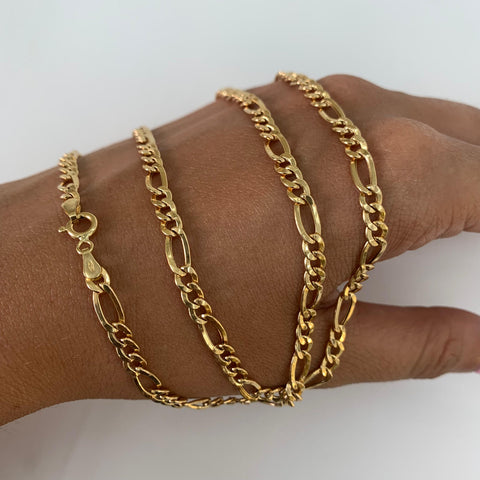 Cadena Italy 3x1 CT Oro amarillo 18k 7,22 Gr / 4,2 mm / 60 Cm
