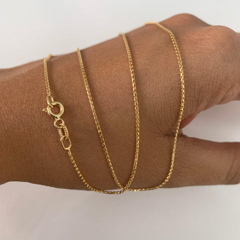 Cadena Italy Mini Franco Oro amarillo 18k +2 / 2,45 Gr / 1 mm / 45 Cm *