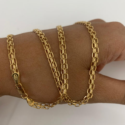 Cadena China Nacional Oro amarillo 18k 12,94 Gr / 3,6 mm / 61 Cm *