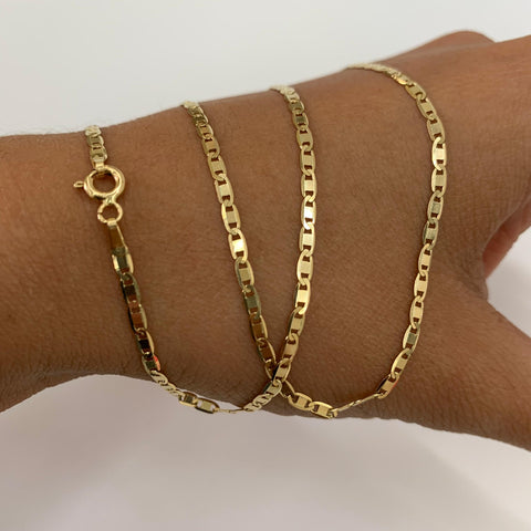 Cadena Italy Plana Oro amarillo 18k 3,61 Gr / 2 mm / 45 Cm *