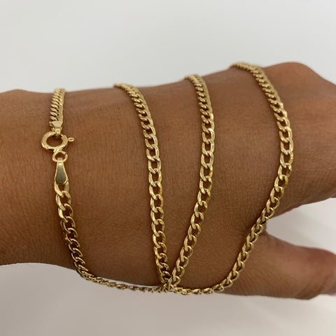 Cadena Cubana Oro italy Amarillo 18k /7,02 Gr 2,85 mm/ 60 Cm *