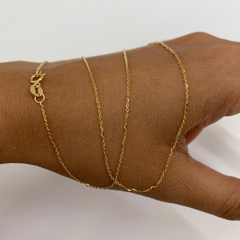 Cadena Italy Aro Seguido Oro amarillo 18k 1,23 Gr / 1 mm / 50 Cm