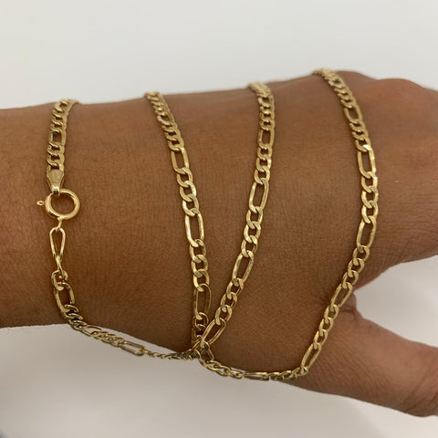 Cadena Italy 3x1 CT Oro amarillo 18k 4,57 Gr / 3,4 mm / 60 Cm