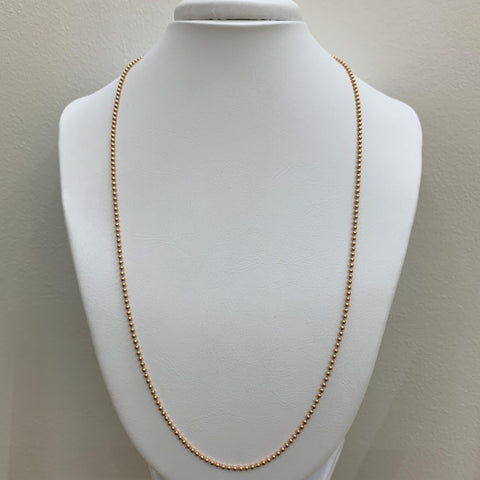 Cadena Italy Militar Oro rosa 18k +1 / 10 Gr / 2 mm / 60 Cm *