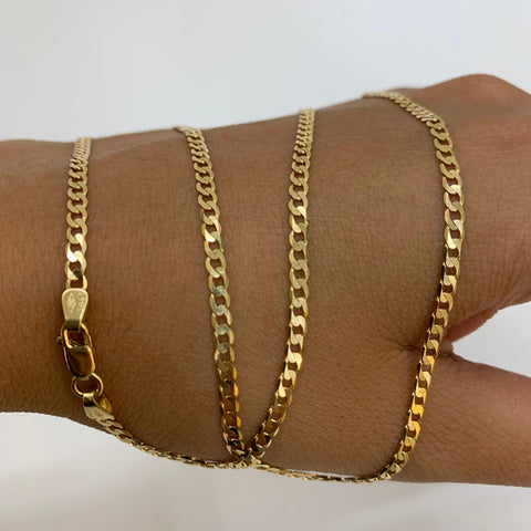 Cadena Italy Panzer Redonda Oro amarillo 18k 5,9 Gr / 2,5 mm / 60 Cm *