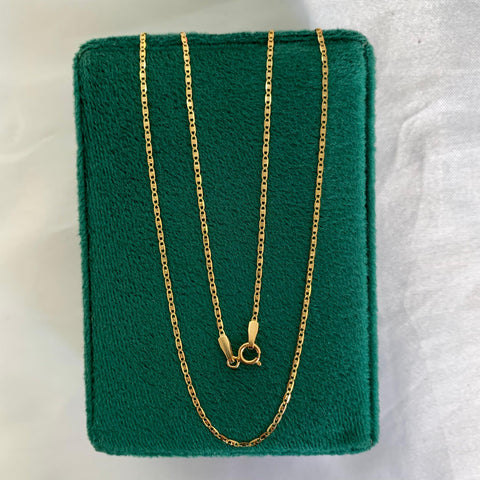 Cadena Italy Plana Diamantada Oro amarillo 18k 1,61 Gr / 1,2 mm / 45 Cm