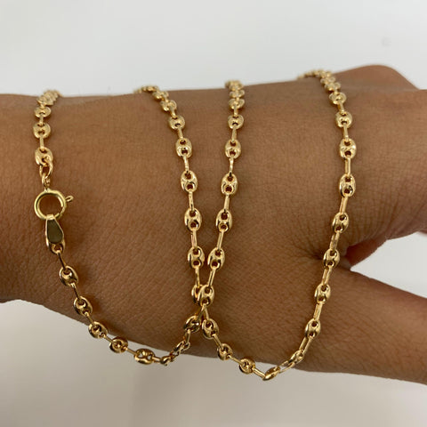 Cadena Eslabón Marino Baby GC Oro amarillo 18k 6,40 Gr / 2,8 mm / 60 Cm