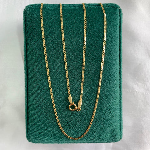 Cadena Italy Plana Diamantada Oro amarillo 18k 1,42 Gr / 1,1 mm / 40 Cm