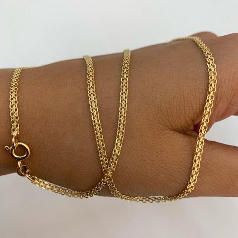 Cadena Italy China  Oro amarillo 18k 5,75 Gr / 2 mm / 60 Cm *