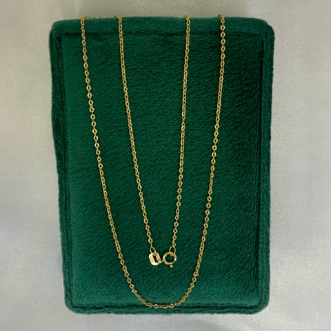 Cadena Italy Aro Seguido Diamantada Oro amarillo 18k 1,55 Gr / 1,3 mm / 50 Cm