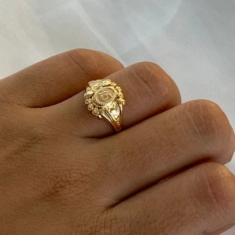 Anillo 15 Circon Interno Oro amarillo 18k / Talla 6 / 1,61 Gr
