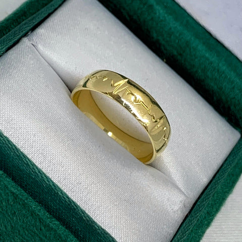 Anillo Argolla De La Vida Oro amarillo 18k / Talla 6 3/4 / 3,55 Gr