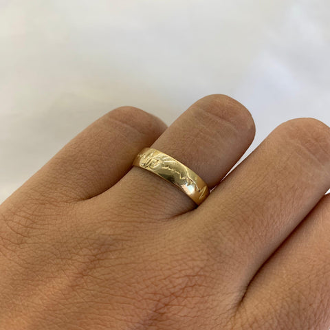 Anillo Argolla De La Vida Oro amarillo 18k / Talla 6 3/4 / 3,55 Gr
