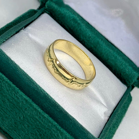 Anillo Argolla De La Vida Oro amarillo 18k / Talla 6 3/4 / 3,55 Gr