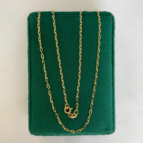 Cadena Italy Cajón Martillada Oro amarillo 18k 2,75 Gr / 1,8 mm / 45 Cm