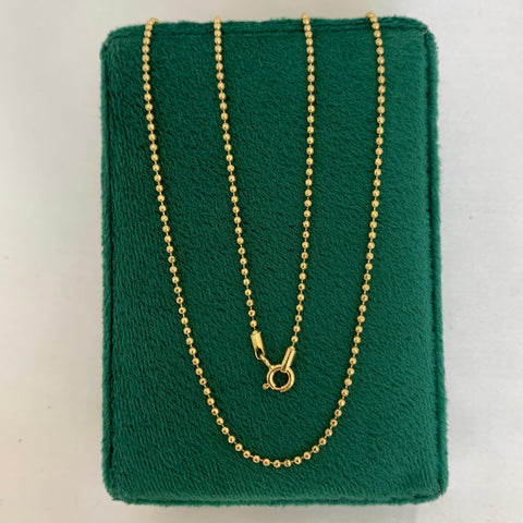 Cadena Italy Mini Militar Diamantada Oro amarillo 18k +1 / 4,25 Gr / 1,4 mm / 45 Cm *