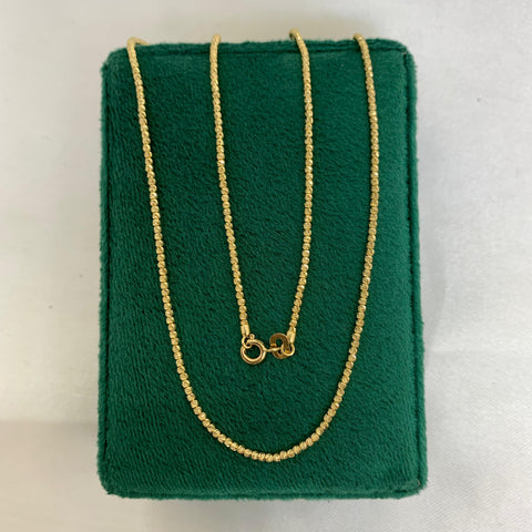 Cadena Italy Militar Diamantada Especial Oro amarillo 18k +3 / 5,48 Gr / 1,5 mm / 45 Cm *