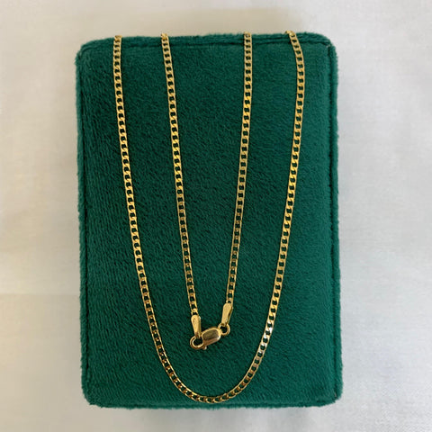 Cadena Italy Panzer Oro amarillo 18k 4,95 Gr / 1,6 mm / 60 Cm