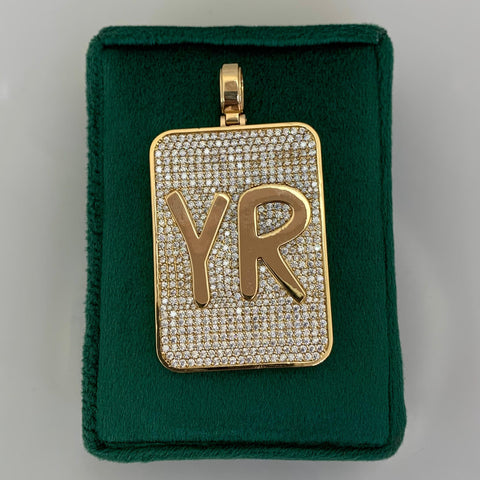 Dije Placa Personalizado POR FABRICACIÓN Oro amarillo 18k 43,55 Gr *