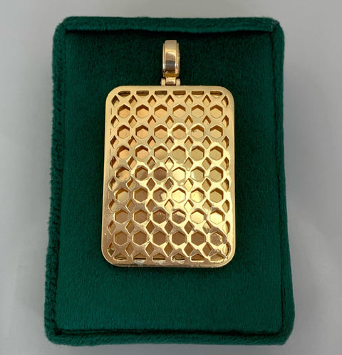 Dije Placa Personalizado POR FABRICACIÓN Oro amarillo 18k 43,55 Gr *