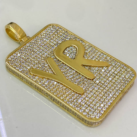 Dije Placa Personalizado POR FABRICACIÓN Oro amarillo 18k 43,55 Gr *