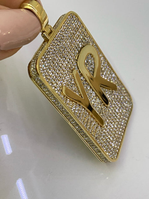 Dije Placa Personalizado POR FABRICACIÓN Oro amarillo 18k 43,55 Gr *