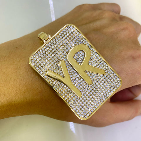 Dije Placa Personalizado POR FABRICACIÓN Oro amarillo 18k 43,55 Gr *