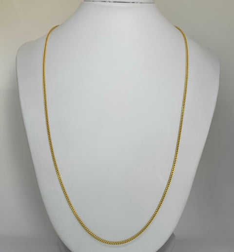 Cadena Italy Franco Oro amarillo 18k +2 / 6,13 Gr / 1,6 mm / 60 Cm *