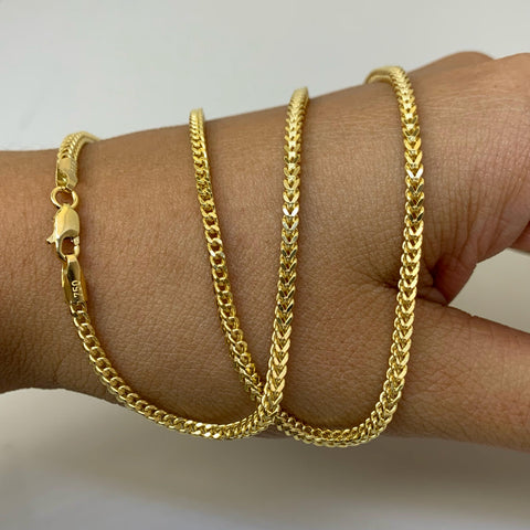 Cadena Italy Franco Oro amarillo 18k +2 / 8,76 Gr / 2,3 mm / 60 Cm *
