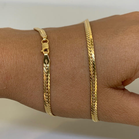 Cadena Italy Serpiente Oro amarillo 18k +1 / 5,72 Gr / 3,1 mm / 45 Cm *