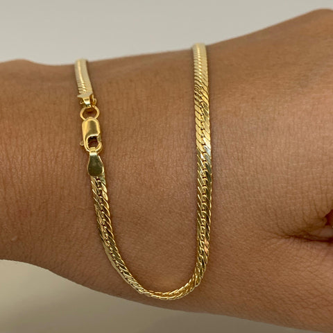 Cadena Italy Serpiente Oro amarillo 18k +1 / 4,03 Gr / 2,7 mm / 40 Cm