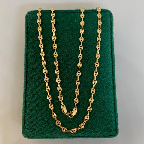 Cadena GC Eslabón Marino Oro amarillo 18k 4,72 Gr / 3 mm / 50 Cm *