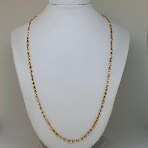 Cadena Eslabón Marino Diamantado GC Oro amarillo 18k 7,30 Gr / 3,3 mm / 60 Cm *
