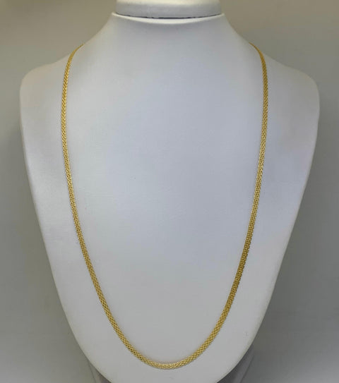 Cadena Italy China Diamantada Oro amarillo 18k +1 / 8,20 Gr / 2,8 mm / 60 Cm *