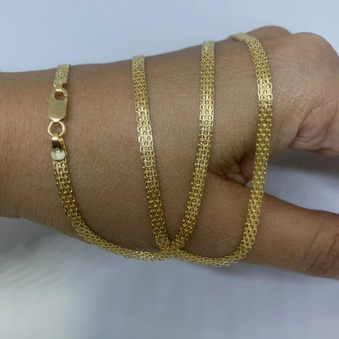 Cadena Italy China Diamantada Oro amarillo 18k +1 / 8,0 Gr / 2,8 mm / 60 Cm
