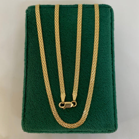 Cadena Italy China Diamantada Oro amarillo 18k +1 / 7,93 Gr / 2,8 mm / 60 Cm *