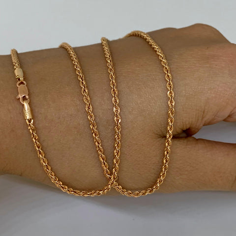 Cadena Italy Lazo Oro rosa 18k +1 / 2,70 Gr / 1,8 mm / 45 Cm