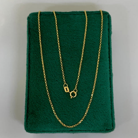 Cadena Italy Aro Seguido Oro amarillo 18k 1,0 Gr / 1,1 mm / 45 Cm