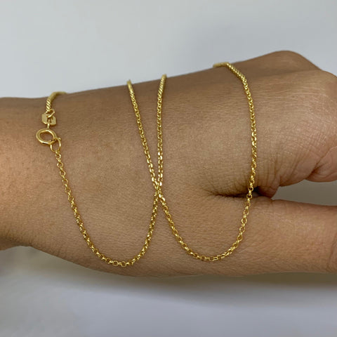 Cadena Italy Aro Seguido Oro amarillo 18k 1,0 Gr / 1,1 mm / 45 Cm