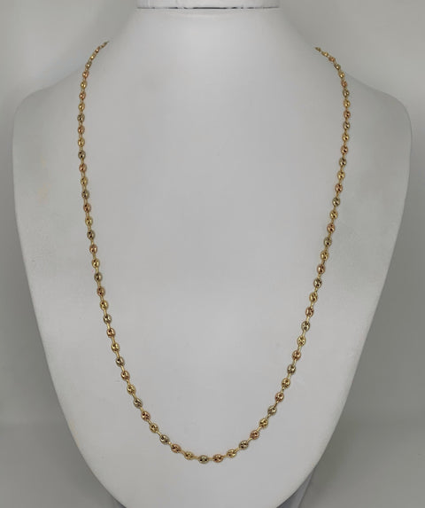 Cadena GC Eslabón Marino Tres oros 18k 5,56 Gr / 3,0 mm / 55 Cm *