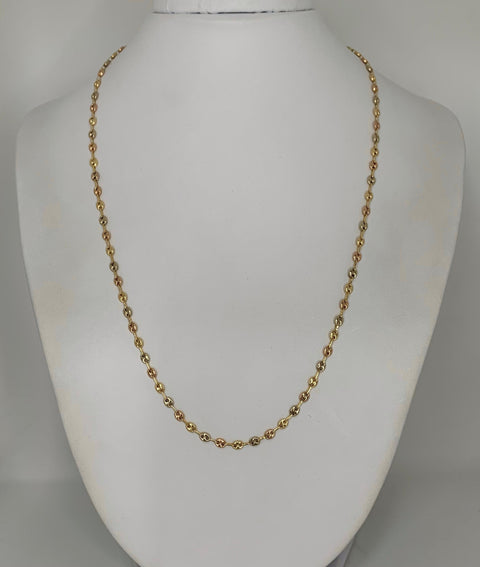 Cadena GC Eslabón Marino Tres oros 18k 5,08 Gr / 3 mm / 50 Cm