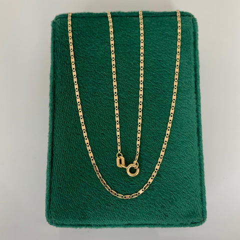 Cadena Italy Plana Tres oros 18k 2,09 Gr / 1,1 mm / 45 Cm