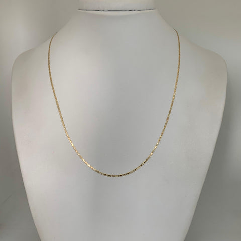 Cadena Italy Plana Tres oros 18k 2,09 Gr / 1,1 mm / 45 Cm