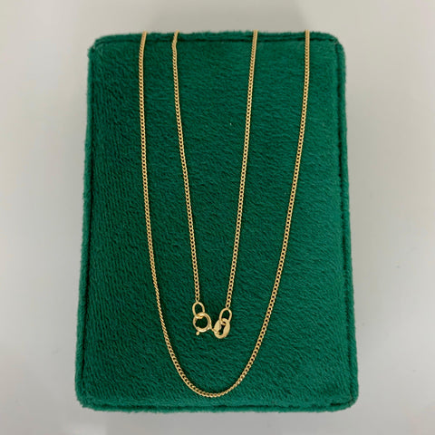 Cadena Italy Mini Cubana Oro amarillo 18k 0,94 Gr / 1 mm / 45 Cm *