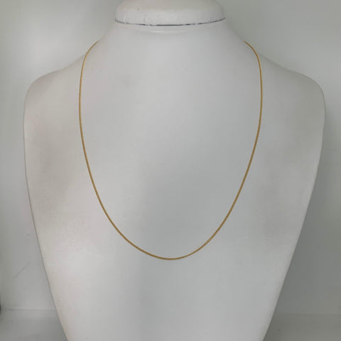 Cadena Italy Mini Cubana Oro amarillo 18k 0,94 Gr / 1 mm / 45 Cm *