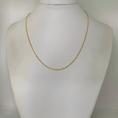 Cadena Italy Mini Cubana Oro amarillo 18k 1,43 Gr / 1,1 mm / 40 Cm