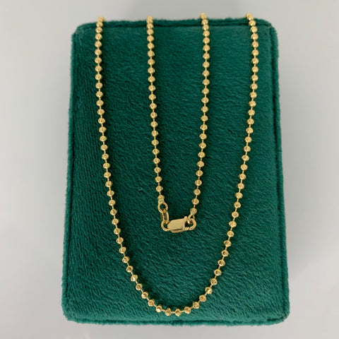 Cadena Italy Militar Diamantada Oro amarillo 18k +1 / 8,74 Gr / 1,8 mm / 60 Cm *